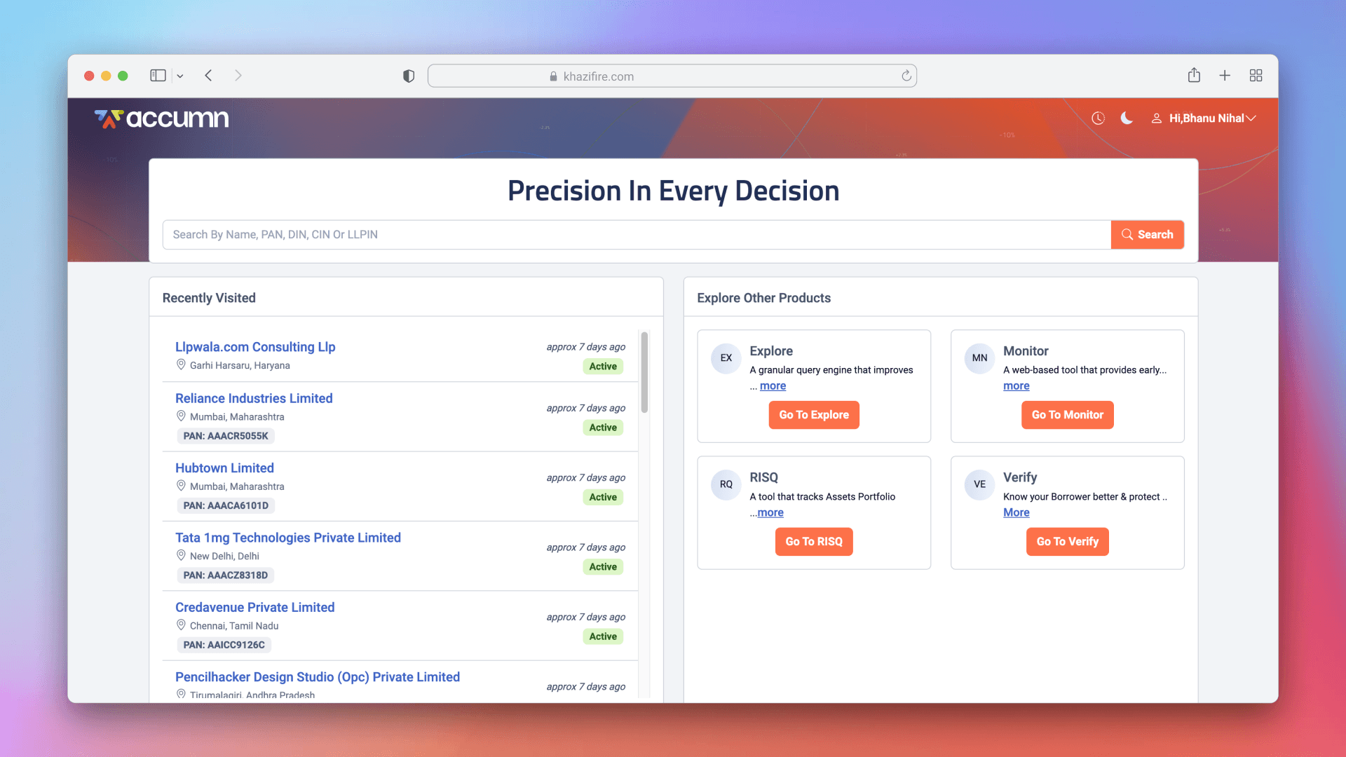 Explore product — standalone lead quality and database tool
