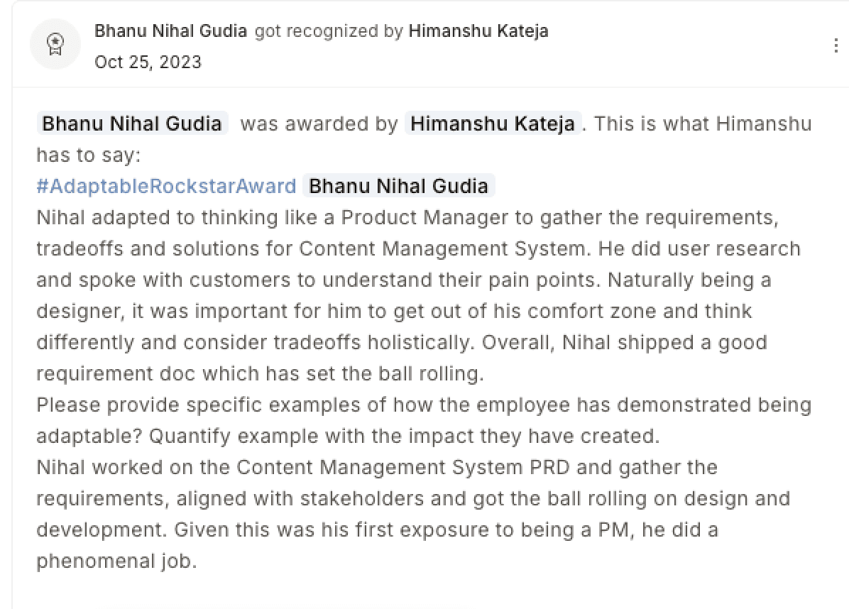 CMS detail view and content management interface
